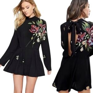 FREE PEOPLE "Gemma" Floral Print Tunic Top / Mini Dress - Size M